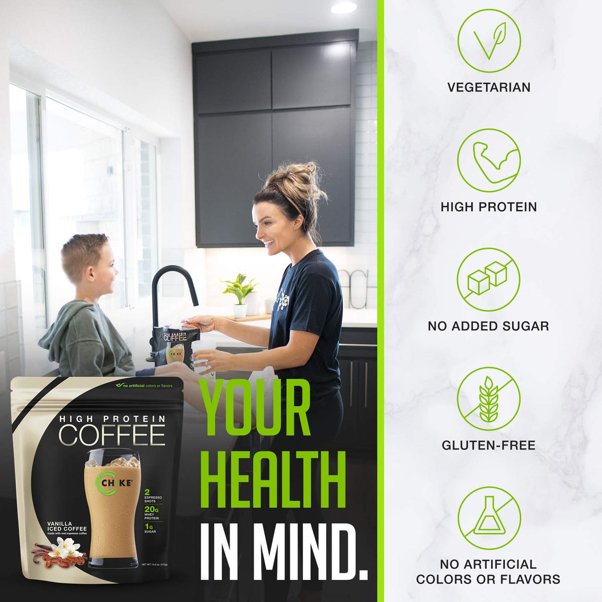 Chike Vanilla High Protein Iced Coffee, 20 G Protein, 2 Shots Espresso, 1 G Sugar