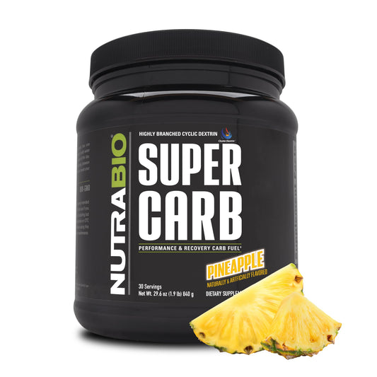 NutraBio Super Carb, Carbohydrate Powder with Cluster Dextrin & Electrolytes, Advanced Carb Supplement Powder for Workout Fuel, Performance, and Muscle Recovery, Cyclic Dextrin, Unflavored, 30 Sv