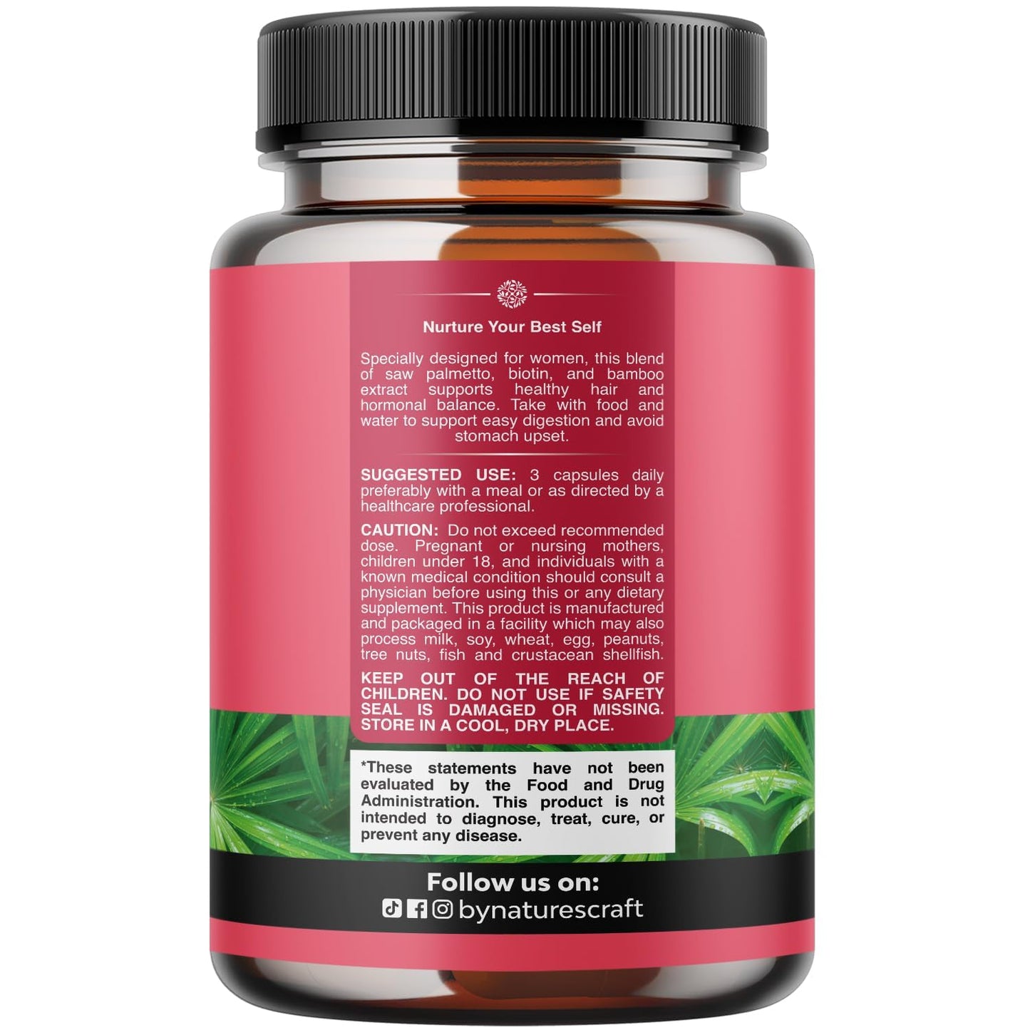 Saw Palmetto for Women 500mg - DHT Blocker for Women 30-Day Supply - Hair Vitamins for Hair Loss Supplement - Saw Palmetto Extract Capsules with Maca Root & Biotin - 90 Count