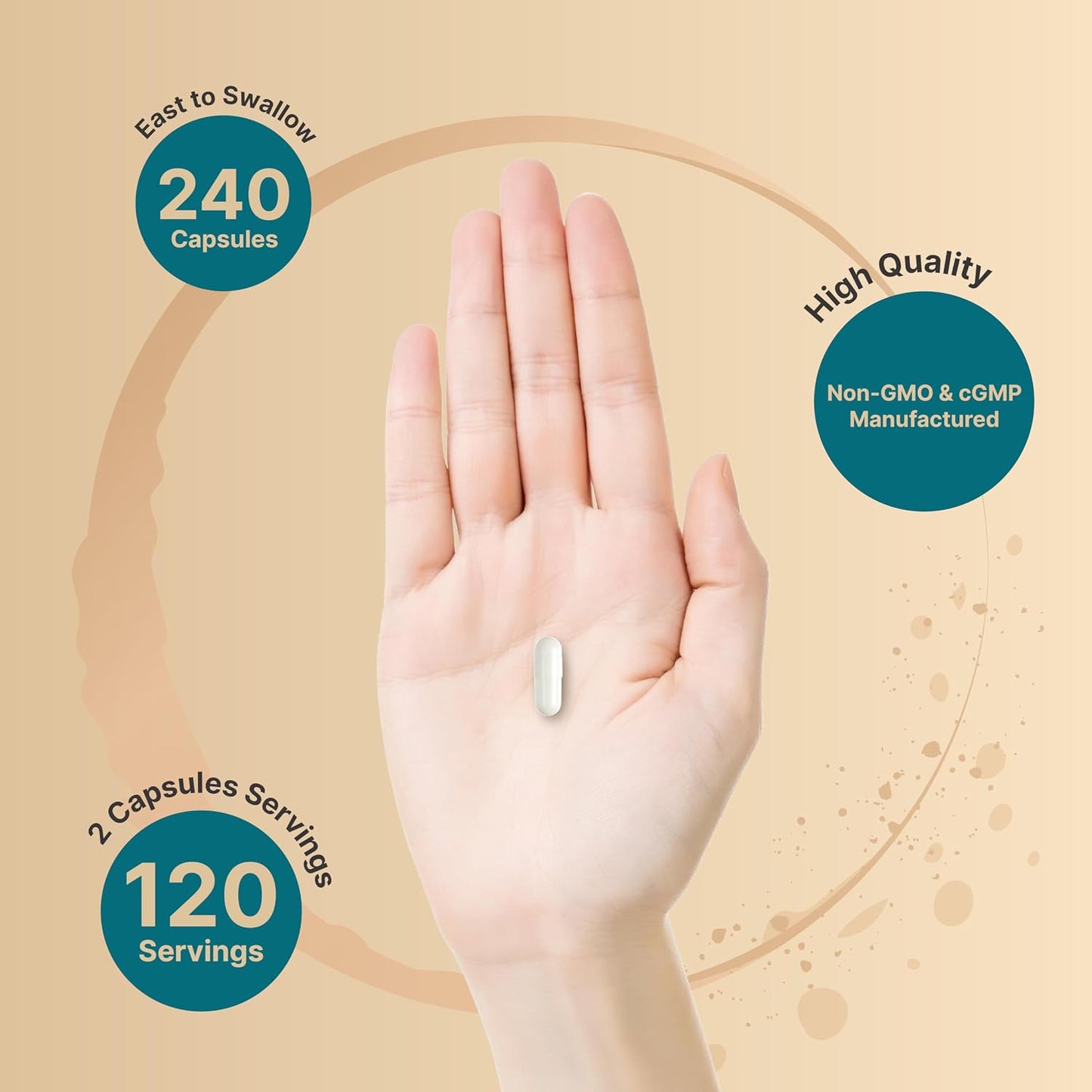 NatureBell Pure Magnesium Glycinate 1,000 mg, 240 Vegetarian Capsules | 1,000 mg Magnesium Glycinate Per Serving - Chelated Magnesium Form with Vitamin C – Non-GMO, Filler Free, cGMP Manufactured