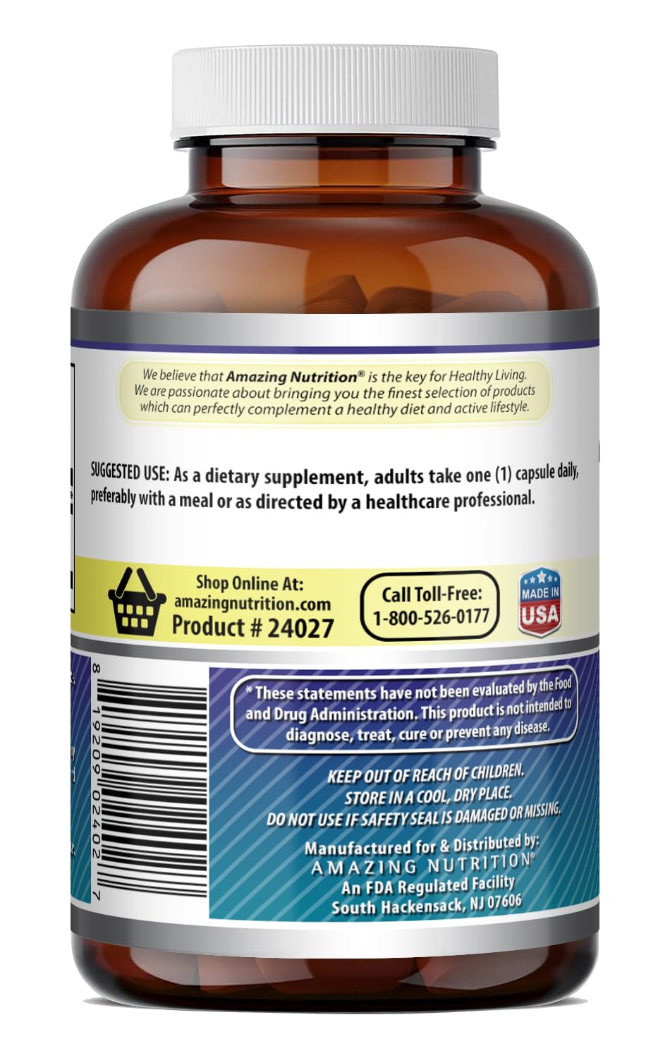 Amazing Formulas Citicoline 250 mg | Capsules Supplement | Non-GMO | Gluten Free | Made in USA (60 Count)