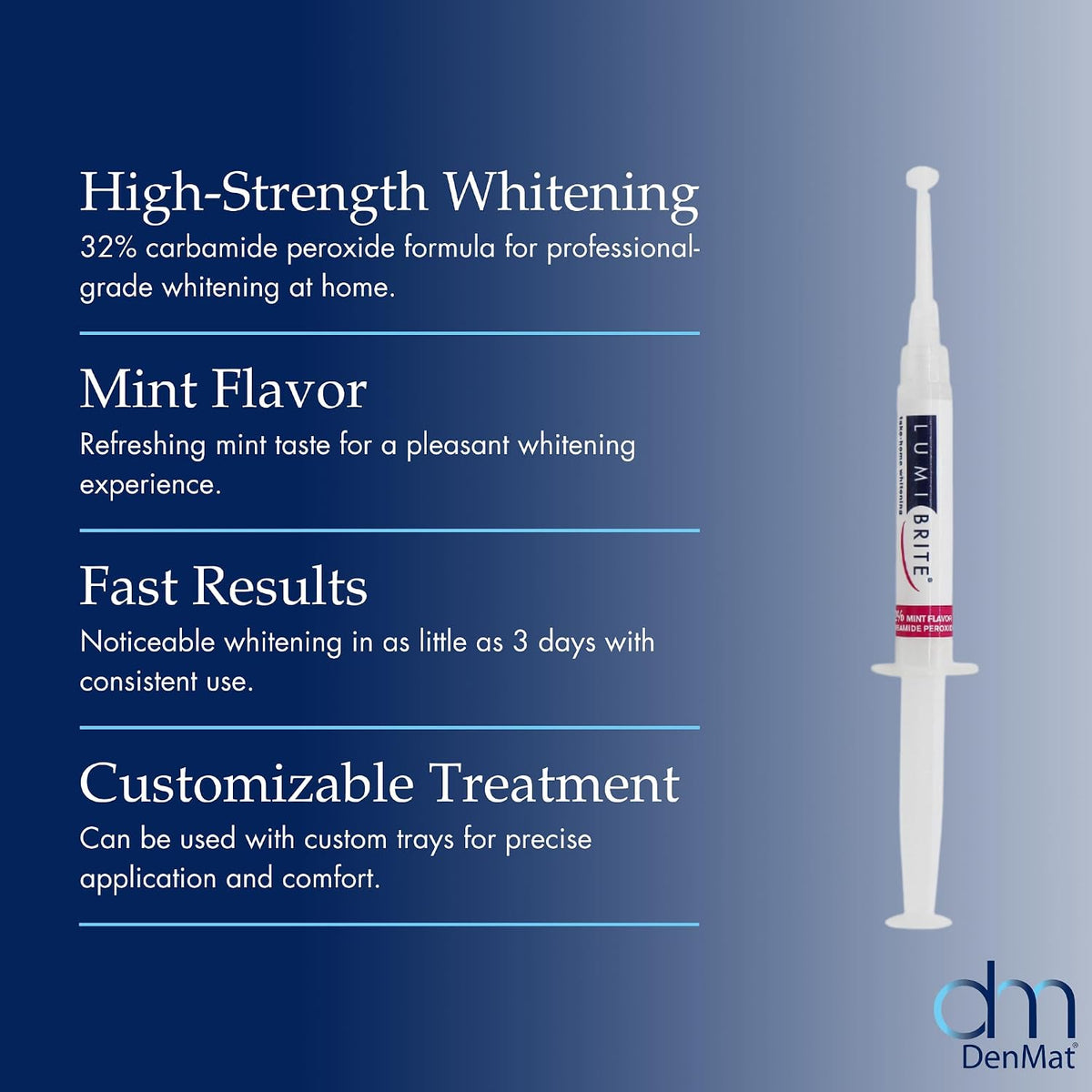 2 Syringes LumiBrite 32% Refill Kit Take Home Whitening Gel Dental