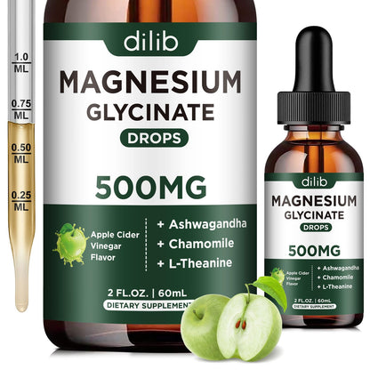 Magnesium Glycinate Supplement, Magnesium Liquid Drops with Magnesium Glycinate 