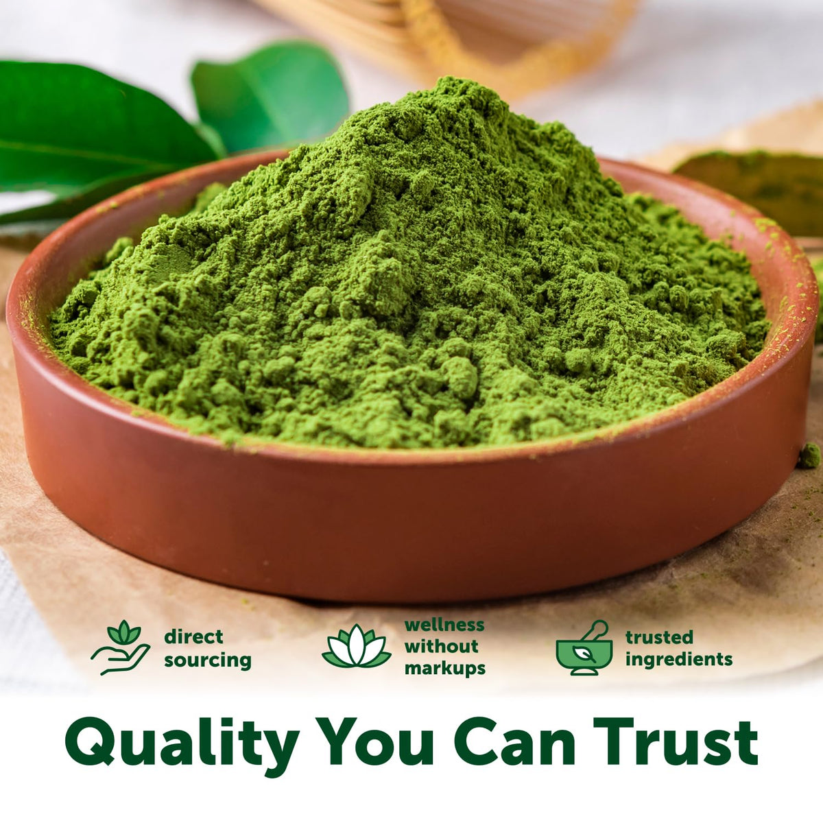 Micro Ingredients Organic Matcha Green Tea Powder, First Harvest, Culinary Grade from Japan, 100% Pure & Unflavored, Great for Tea, Latte, & Smoothies, Non-GMO, No Sugar, Eco-Friendly Packaging, 1 Lb