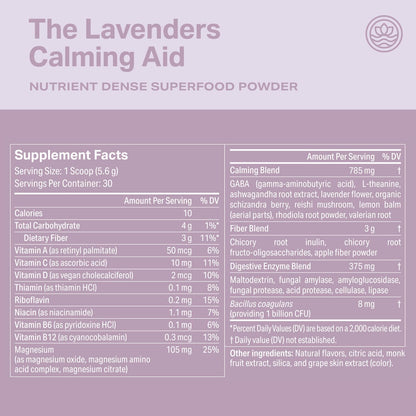 Proper The Lavenders Calming Aid - Magnesium Drink Mix with Lavender GABA