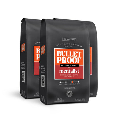Bulletproof Original Medium Roast Whole Bean Coffee, 12 Ounces, Clean Coffee Tested for Toxins