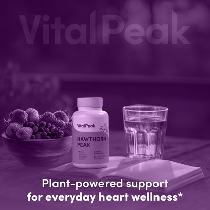 Vital Peak® Hawthorn Peak 900 mg - Supports Heart & Cardiovascular Health - Hawthorn Berry Leaf Extract Supplement - Promotes Overall Wellness - Vegan, Gluten Free, Dairy Free, Non-GMO - 60 Capsules