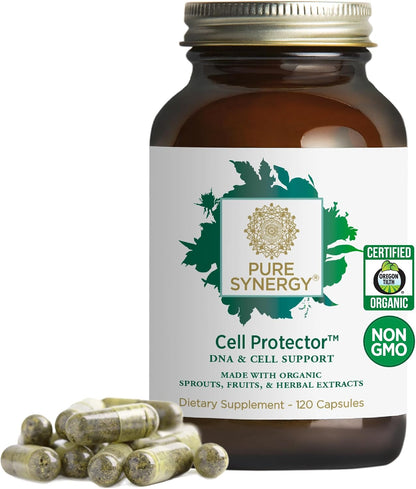 PURE SYNERGY Cell Protector | Cellular Health Supplement | Cell and Immune Support with Selenium and Organic Cruciferous Vegetables | for Healthy Aging & Detoxification (120 Capsules)