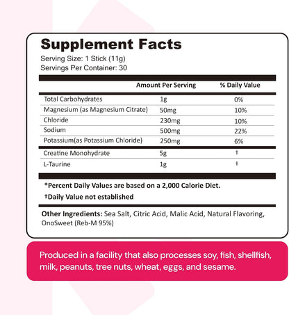 Create Creatine + Electrolytes – Energy & Strength – Variety Pack | NSF Certified for Sport – Daily Hydration Mix, 30 Sugar-Free Stick Packs with 1000mg Taurine, Supports Recovery & Endurance