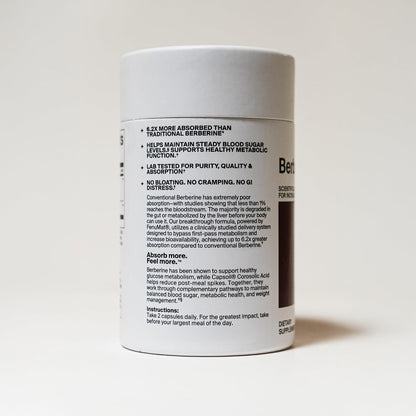 The Absorption Company Berberine, 60 Capsules, Enhanced Absorption | Bioavailable & Sustained Release, Liposomal, Stack with WLP-1