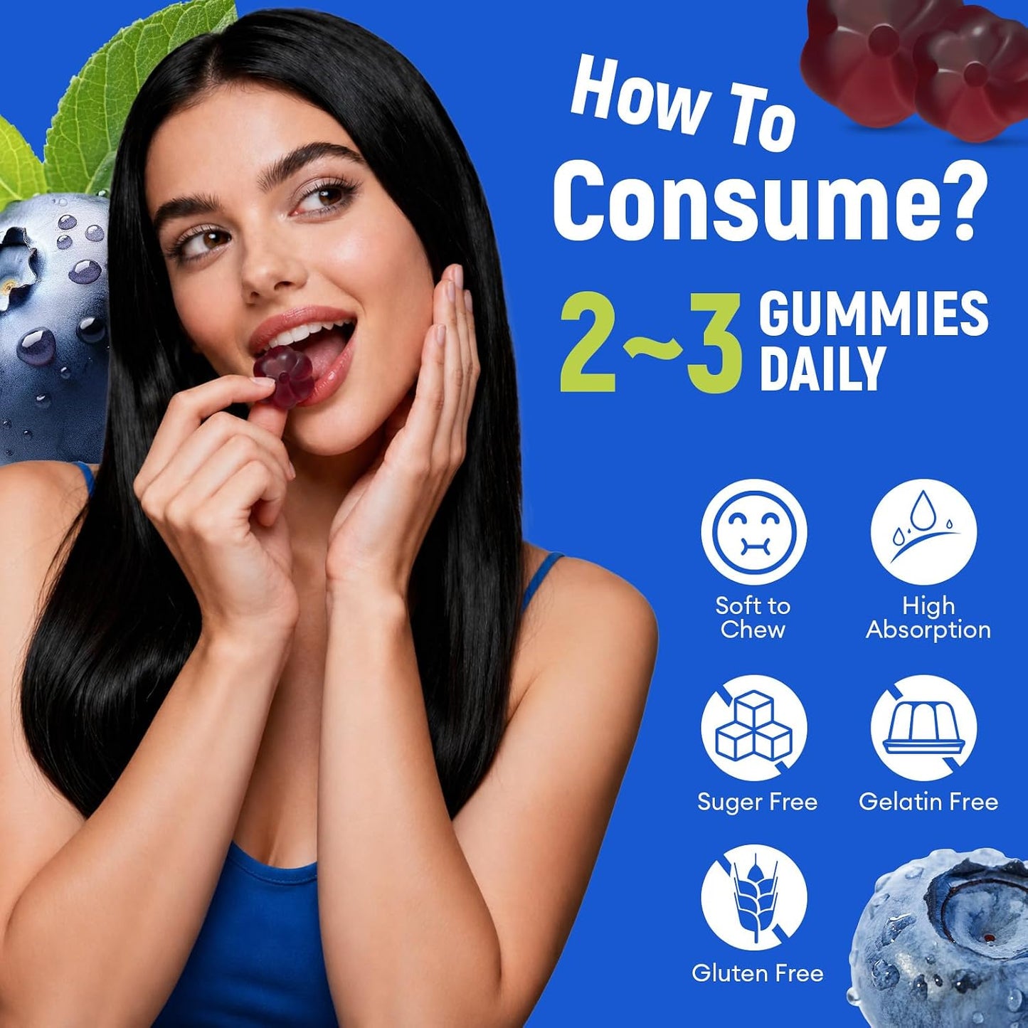 Migcopat 10G Fiber Gummies with Biotin, Collagen Peptides, Keratin, Vitamin C, E - Fiber Supplements with 30 Billion CFU Probiotics, Inulin, ACV for Digestive Health & Skin, Hair & Nails, 60 Cts