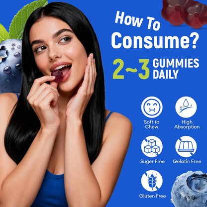 Migcopat 10G Fiber Gummies with Biotin, Collagen Peptides, Keratin, Vitamin C, E - Fiber Supplements with 30 Billion CFU Probiotics, Inulin, ACV for Digestive Health & Skin, Hair & Nails, 60 Cts