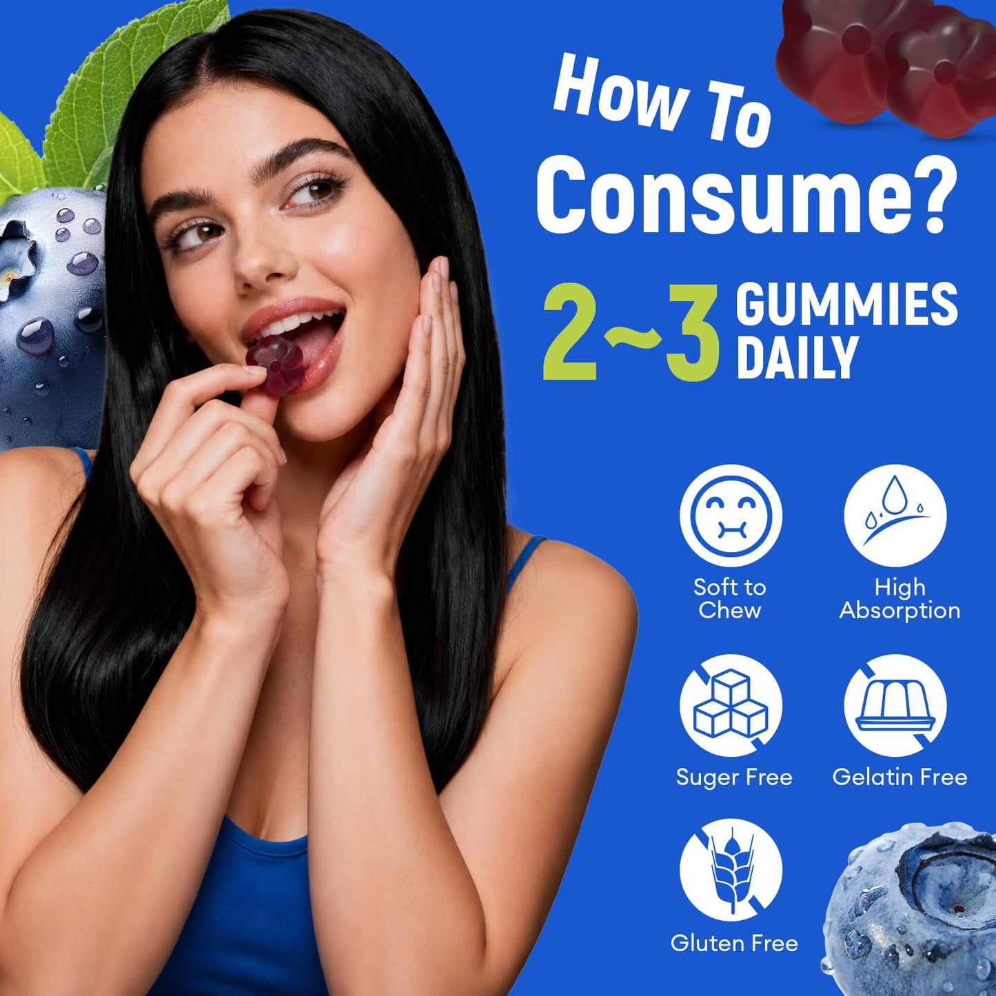 Migcopat 10G Fiber Gummies with Biotin, Collagen Peptides, Keratin, Vitamin C, E - Fiber Supplements with 30 Billion CFU Probiotics, Inulin, ACV for Digestive Health & Skin, Hair & Nails, 60 Cts