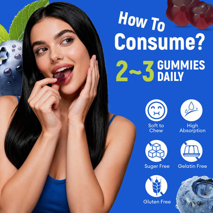 Migcopat 10G Fiber Gummies with Biotin, Collagen Peptides, Keratin, Vitamin C, E - Fiber Supplements with 30 Billion CFU Probiotics, Inulin, ACV for Digestive Health & Skin, Hair & Nails, 60 Cts