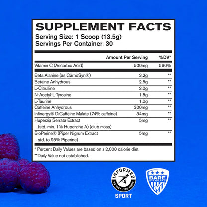 BARE PERFORMANCE NUTRITION BPN Whey Protein & Flight Blue Raspberry Bundle