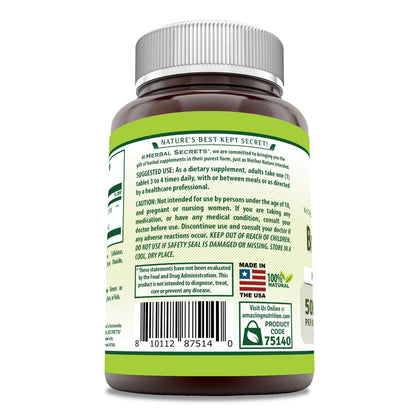 Herbal Secrets Bromelain Supplement 500 Mg Tablets Supplement | Non-GMO | Gluten Free | Made in USA (120 Count)
