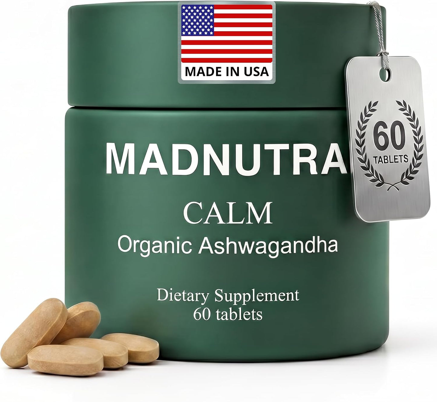 Ashwagandha 675mg - Organic Ashwagandha Supplement for Men & Women - Non-GMO Premium Adaptogen Herbal Supplement for Stress Management Support Restful Sleep Daily Energy & Focus Wellness Tablets
