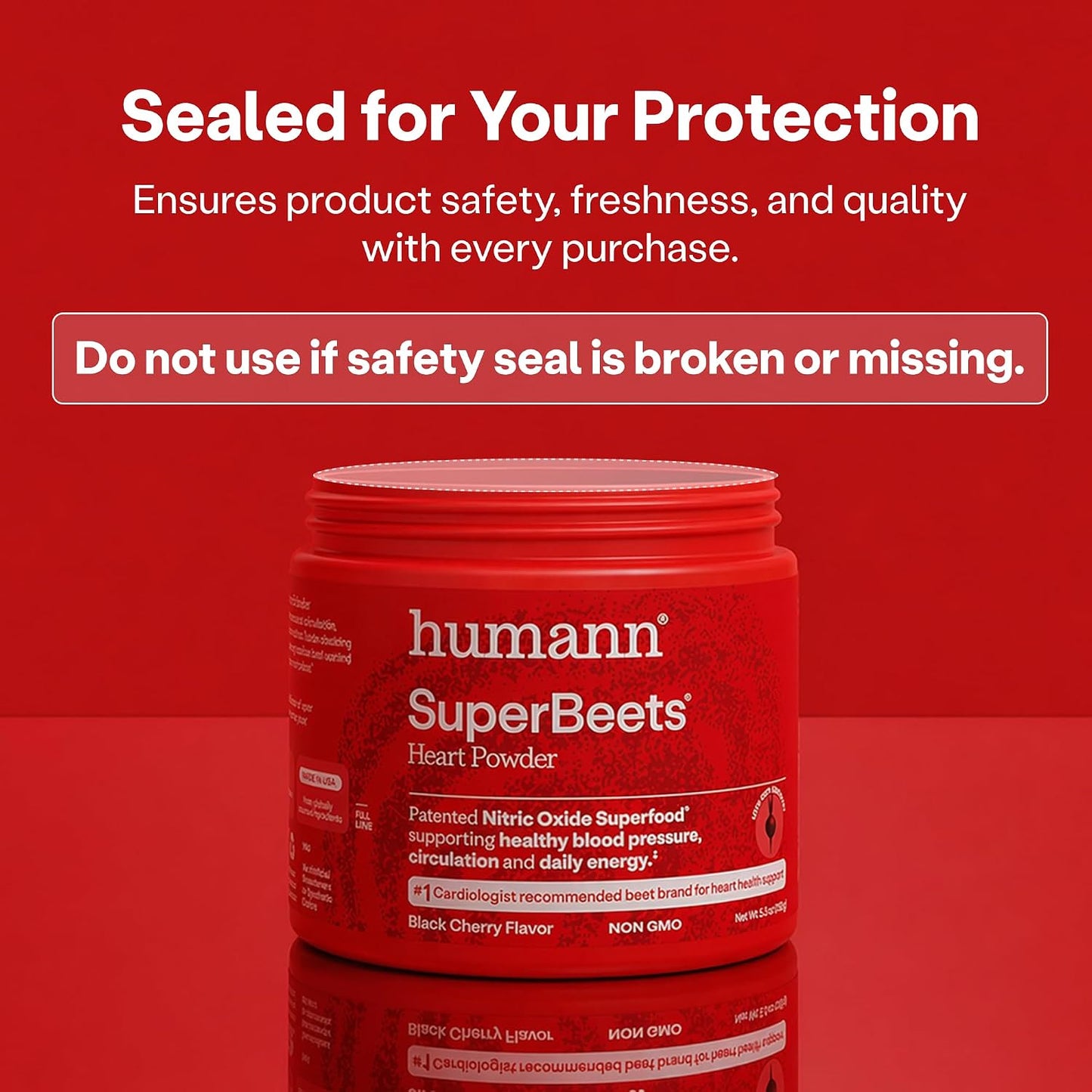 HumanN SuperBeets Beet Root Powder - Non-GMO Beetroot Superfood - Nitric Oxide Supplement for Heart Health, Circulation & Blood Pressure Support - Black Cherry, 30 Servings