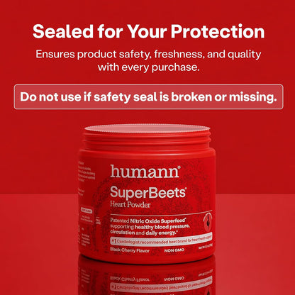 HumanN SuperBeets Beet Root Powder - Non-GMO Beetroot Superfood - Nitric Oxide Supplement for Heart Health, Circulation & Blood Pressure Support - Black Cherry, 30 Servings