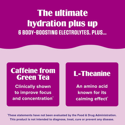 Ultima Replenisher Daily Focus Supplement, Acai Blueberry, 14 Stickpacks | Daily Zero Sugar Electrolyte Powder Hydration Packets with 6 Key Electrolytes & L-Theanine to Improve Focus - Keto Friendly