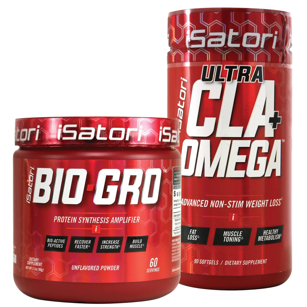 iSatori Bio-GRO Protein Synthesis Amplifier - Unflavored (60 Servings) & iSatori Ultra CLA