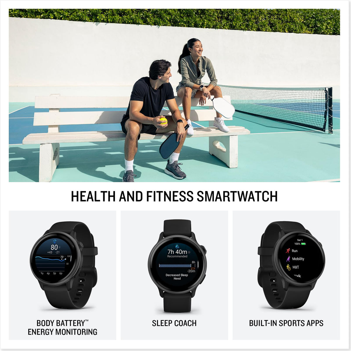 Garmin vívoactive® 6, Health & Fitness GPS Smartwatch, 42mm, Slate