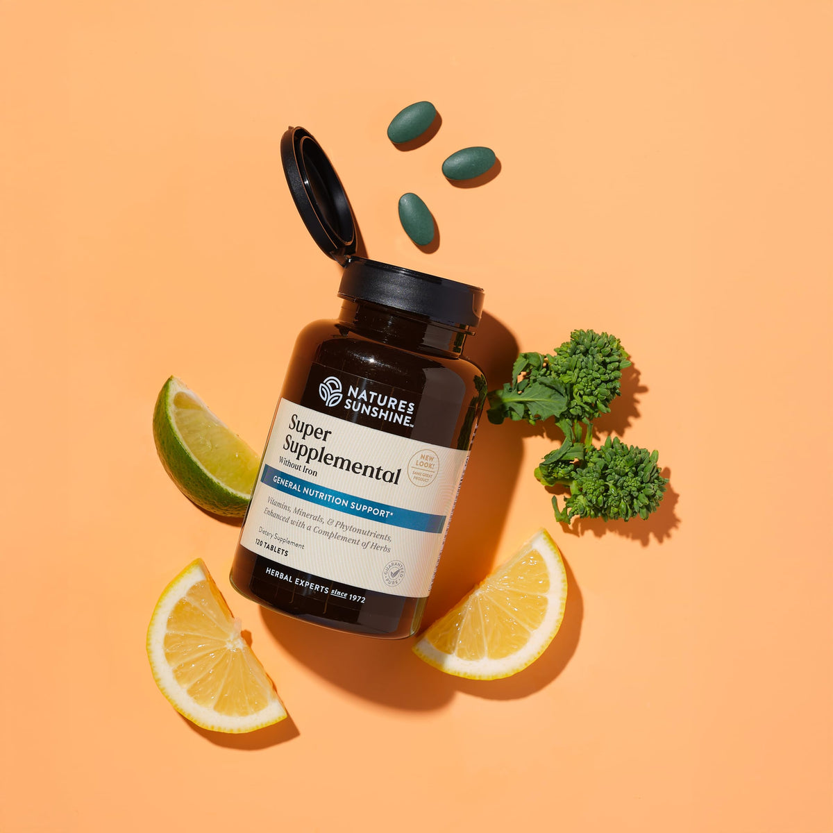 Nature's Sunshine Super Supplemental: Complete Multivitamin with Minerals, Antioxidants & More for Nutritional Gaps, Overall Health, Immune & Energy Support. 120 Tabs