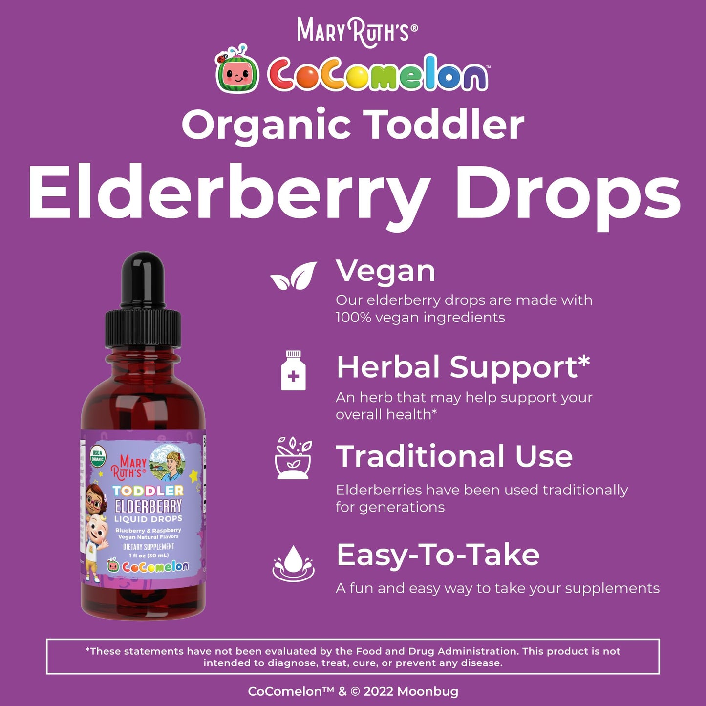 MARYRUTH'S Elderberry Liquid Drops for Adults & Kids | Immune Support | Antioxidant | 150mg Elderberry Extract | USDA Organic | CLP Purity Award | Sugar Free | Vegan | Non-GMO | Gluten Free | 1 oz