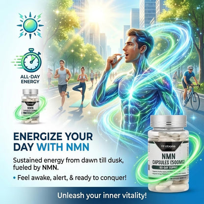 Probase Nutrition Longevity Pure NMN Capsules 60 Count (500mg Each) - Ultra-Pure, Fully Stabilized, Pharmaceutical Grade NMN to Boost NAD+, Nicotinamide Mononucleotide Capsules (Packaging May Vary)