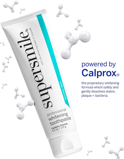 Supersmile Original Mint Whitening Toothpaste, 4.2 Oz, Calprox® + Fluoride