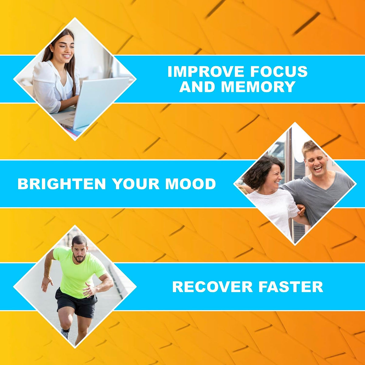 Cover Three Brain Assist Brain Supplement, Nutritional Focus Supplement with Curcumin, Uridine, Orange Slice Liquid Brain Support Formula, High Performance Memory Supplements