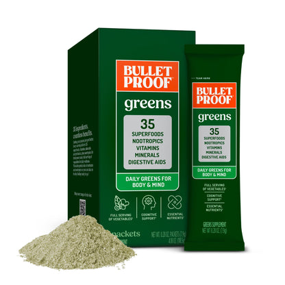 Bulletproof Greens, 8.4 Ounces, Daily Greens Powder with Superfoods, Nootropics, Vegetables, Fruits and Essential Nutrients