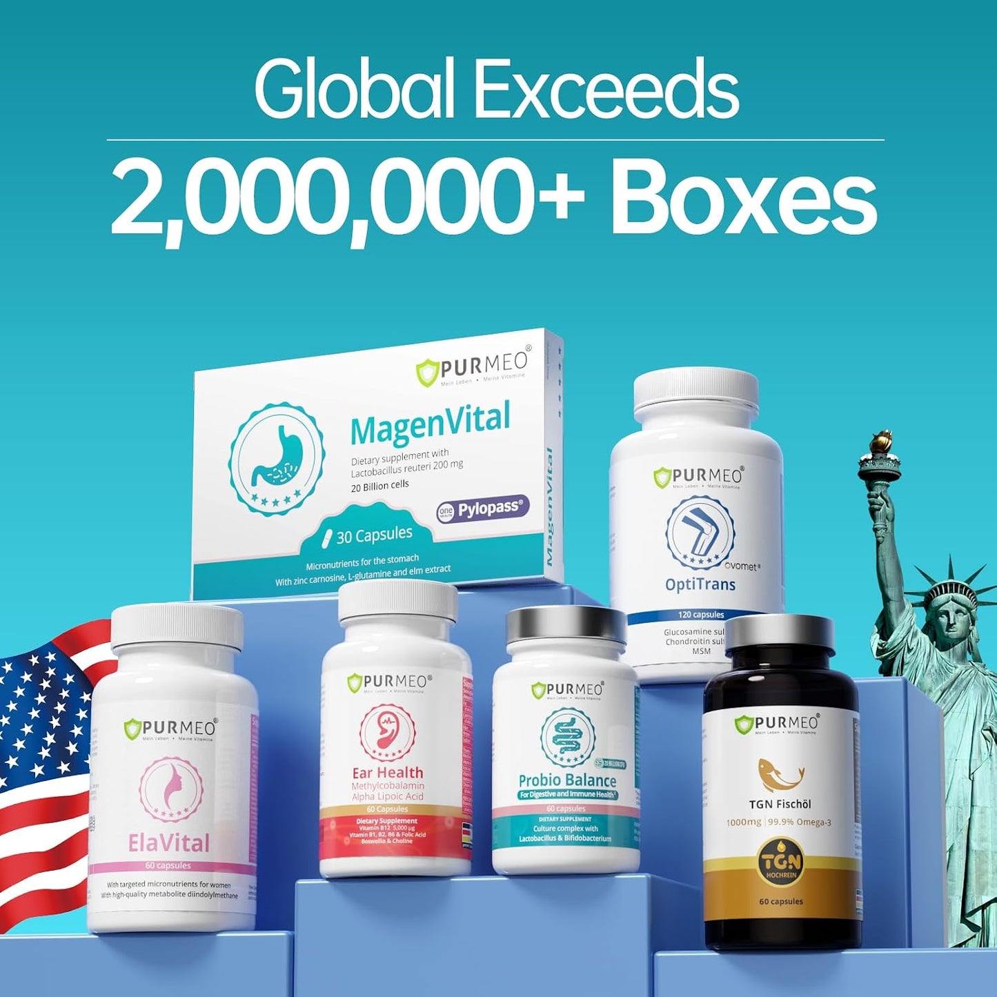 purmeo Probiotic for Stomach, Gut and Immune Health