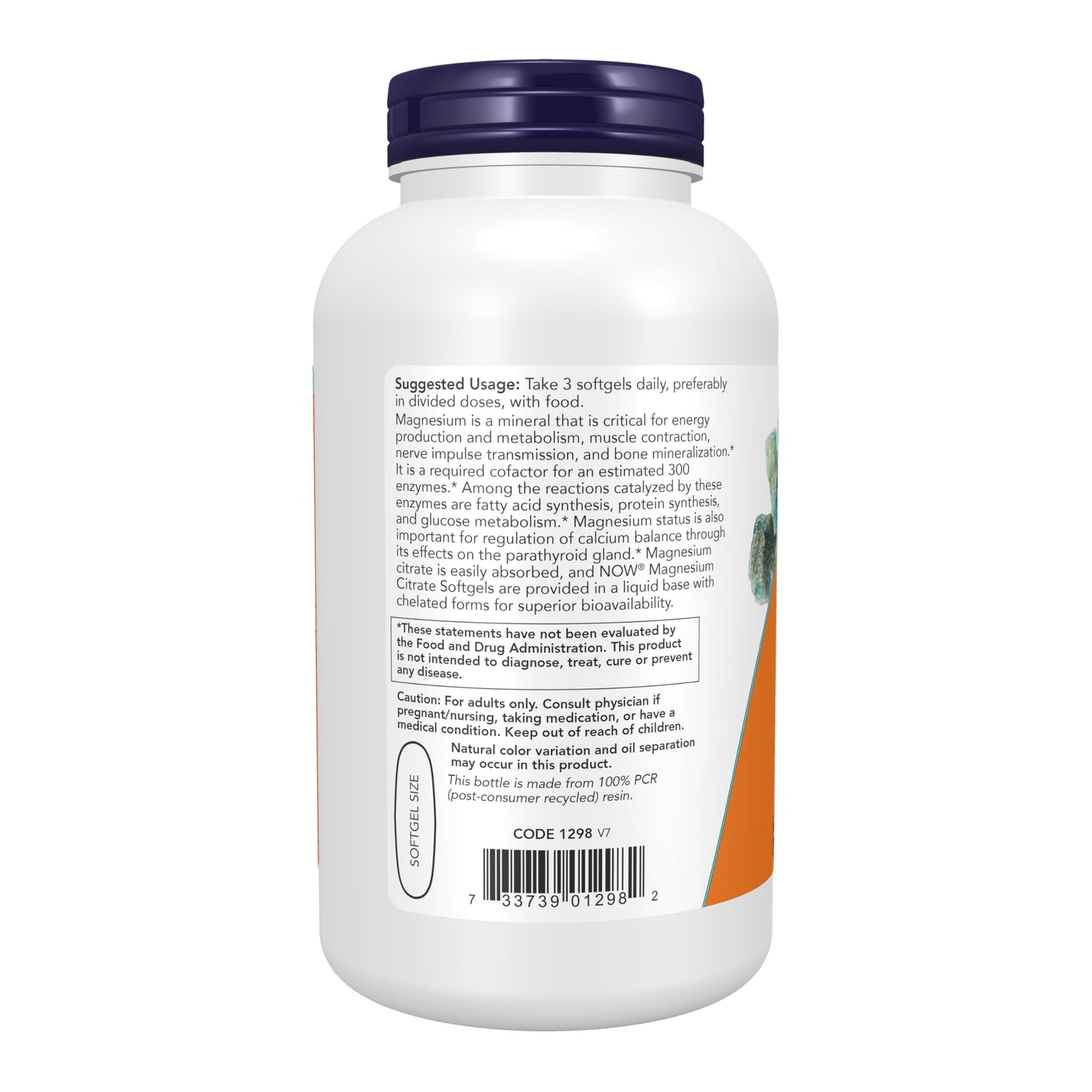 NOW Supplements, Magnesium Citrate, Enzyme Function*, Nervous System Support*, 120 Veg Capsules