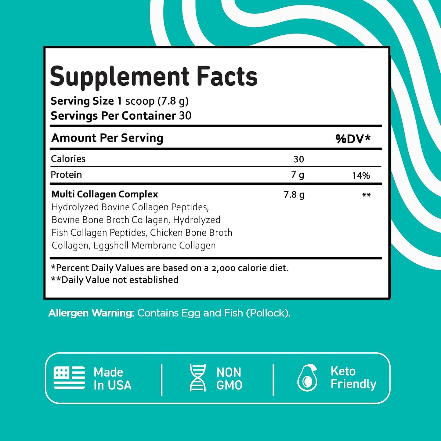 Vital Vitamins Multi Collagen Peptides Powder + NAD+ Supplement