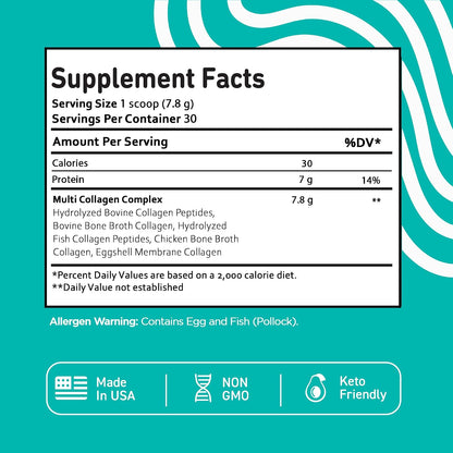 Vital Vitamins Multi Collagen Peptides Powder + Colostrum Capsules with Vitamin C, Zinc