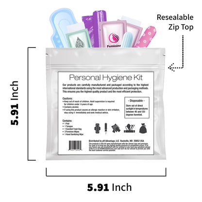 Menstrual Kit All-in-One | Convenience on The Go | Single Period Kit Pack for Travelling, Tweens
