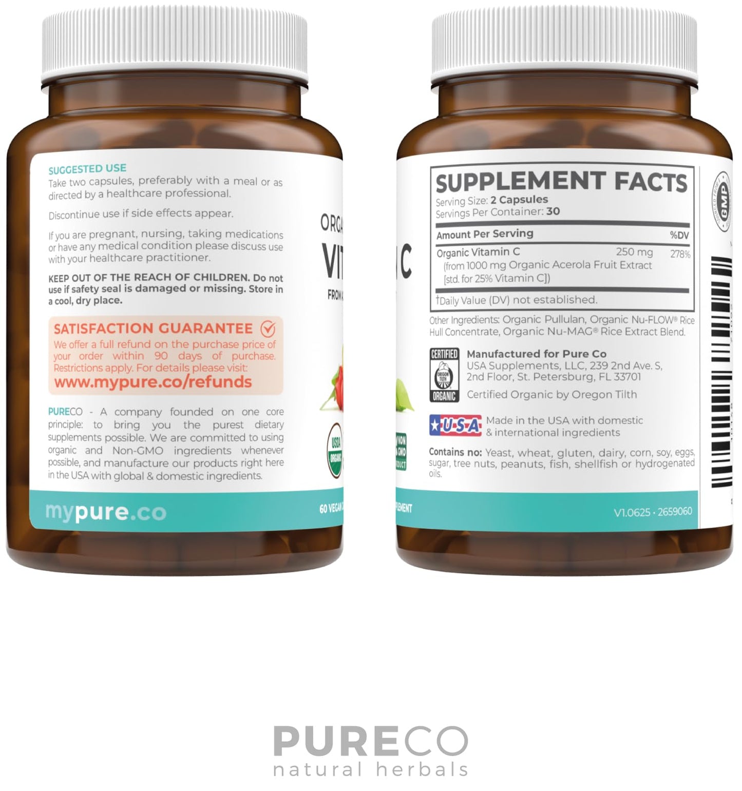 Organic Turmeric Ginger Black Pepper Supplement - High Potency Organic Turmeric Curcumin Capsules with Ginger & Black Pepper for Enhanced Benefits and Absorption - Vegan & Non-GMO (2 Month Supply)