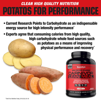 MuscleMeds CARNIVOR LEAN MEAL whole food meal replacement shake, MRE, beef protein