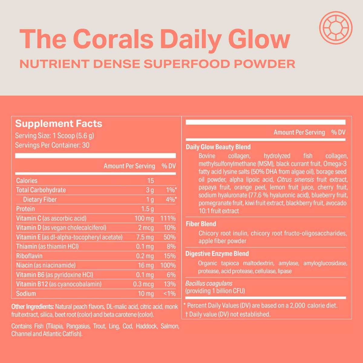 Proper The Corals Beauty Glow - Collagen Peptides Powder with Vitamin C MSM