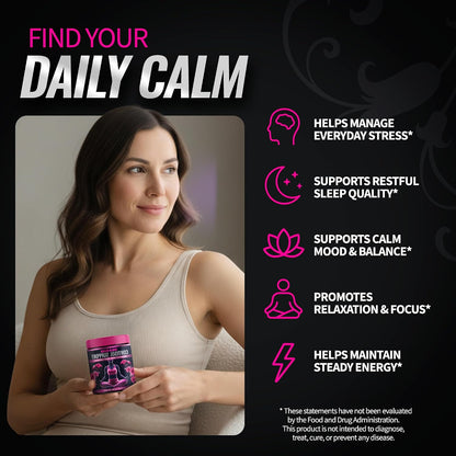 Bold Buns Cortisol Supplements for Women - Cortisol Support Stress & Mood Balance Supplement with Sensoril® Ashwagandha, Magnolia Bark, L-Theanine - Supports Calm, Focus & Sleep (60 Vegan Capsules)