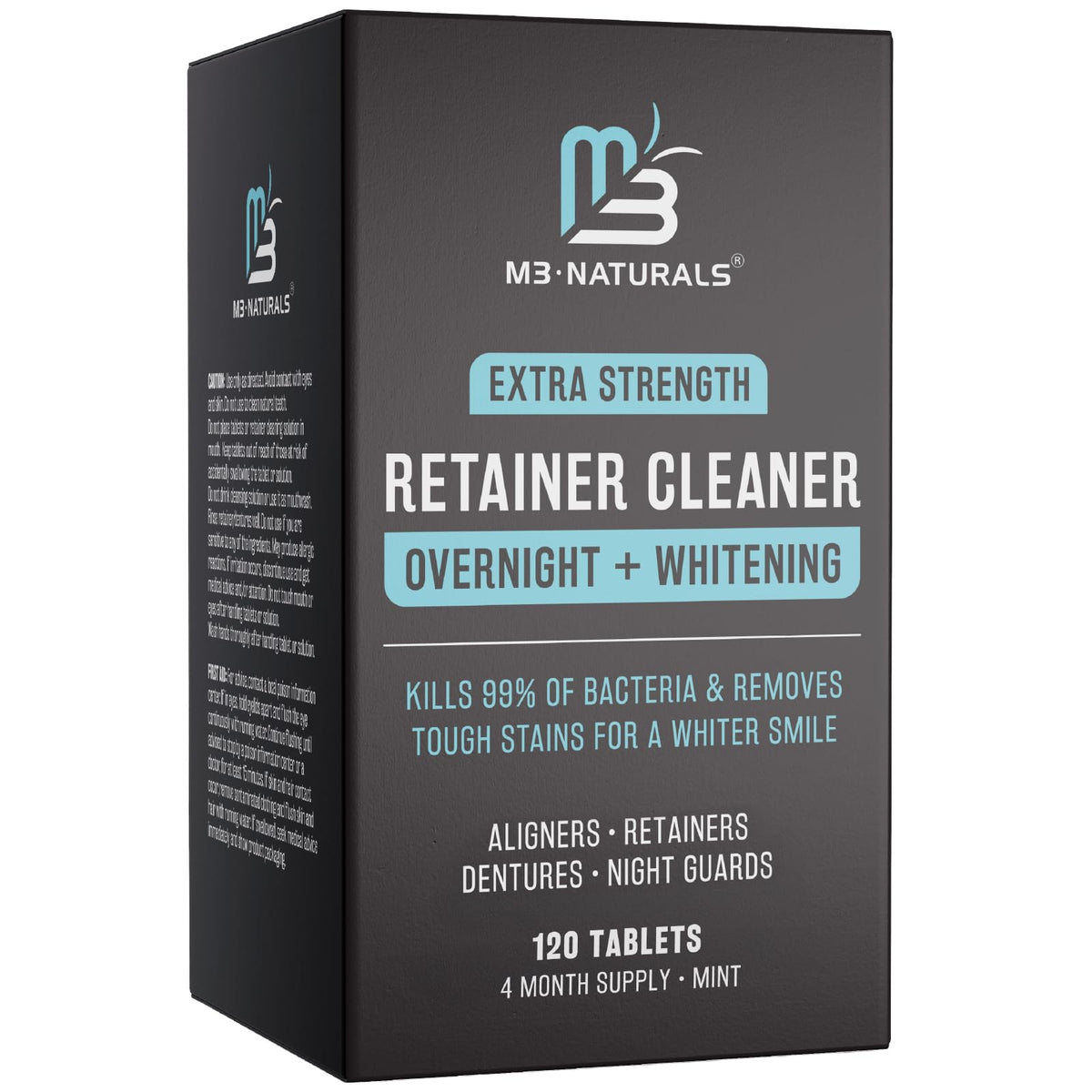 Retainer Cleaner Tablets, Denture Cleaner, Mint, 4 Month Supply by M3