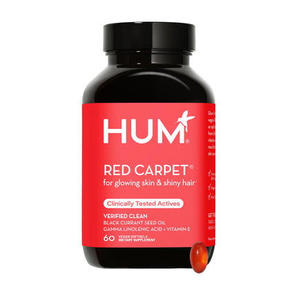 HUM Red Carpet - Skin & Hair Supplement - Black Currant Seed Oil for Glowing Skin 