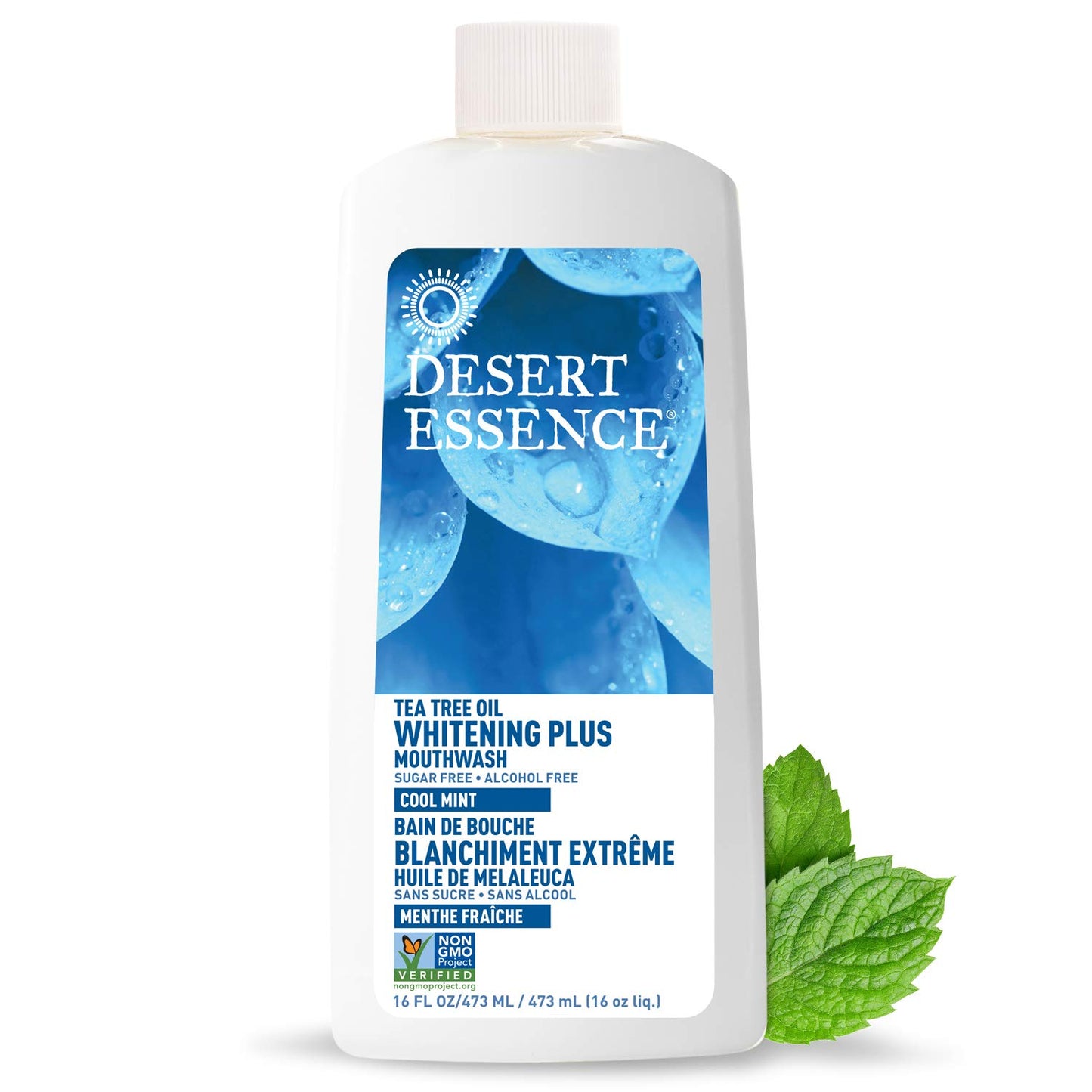 Desert Essence Mouthwash, Tea Tree Whitening Mint, 16 Fluid Ounce