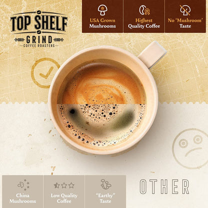 Mushroom Coffee – Ground Dark Roast Organic Lions Mane Coffee