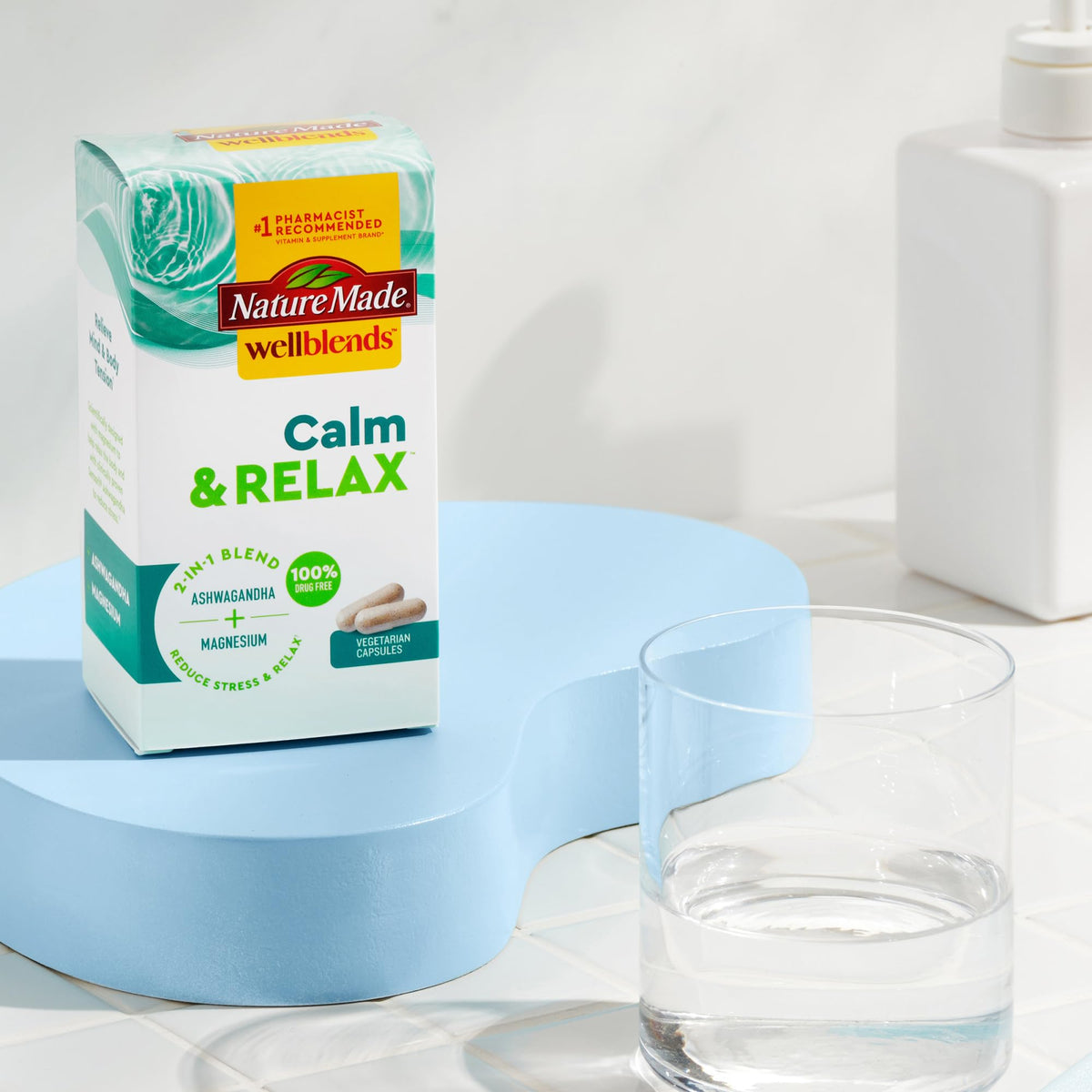 Nature Made Wellblends Calm & Relax, Ashwagandha 125 mg, Magnesium 300 mg