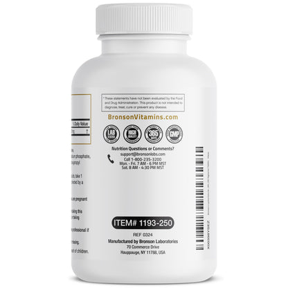 Bronson L-Lysine Extra Strength 1000 MG per Tablet High Potency, Immune Support & Supports Collagen Synthesis, Non-GMO, 100 Vegetarian Tablets