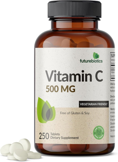 Futurebiotics Vitamin C 500mg Non-GMO, 250 Tablets