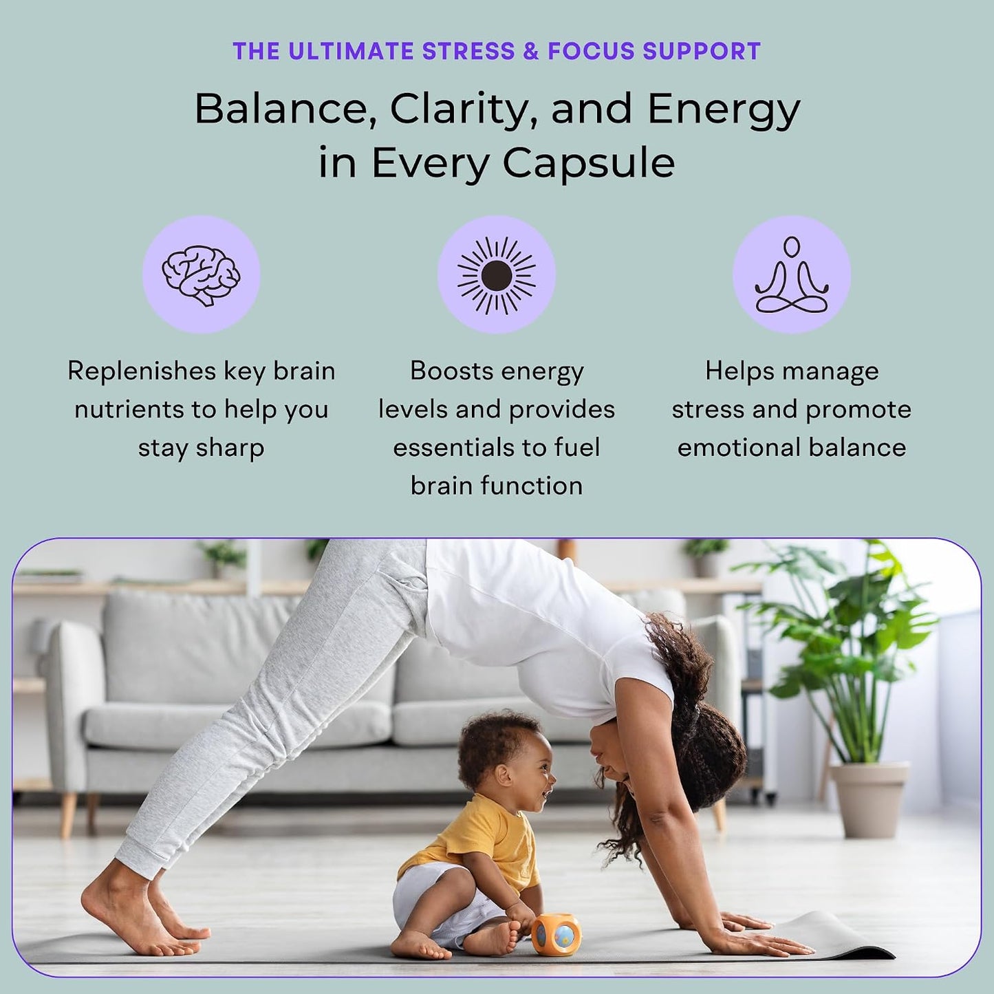 Mommy Brain Postnatal Supplement (60 Capsules) for Cognitive Health, Mood, Energy with GPC and CDP Choline, Phosphatidylserine, Omega-3 DHA