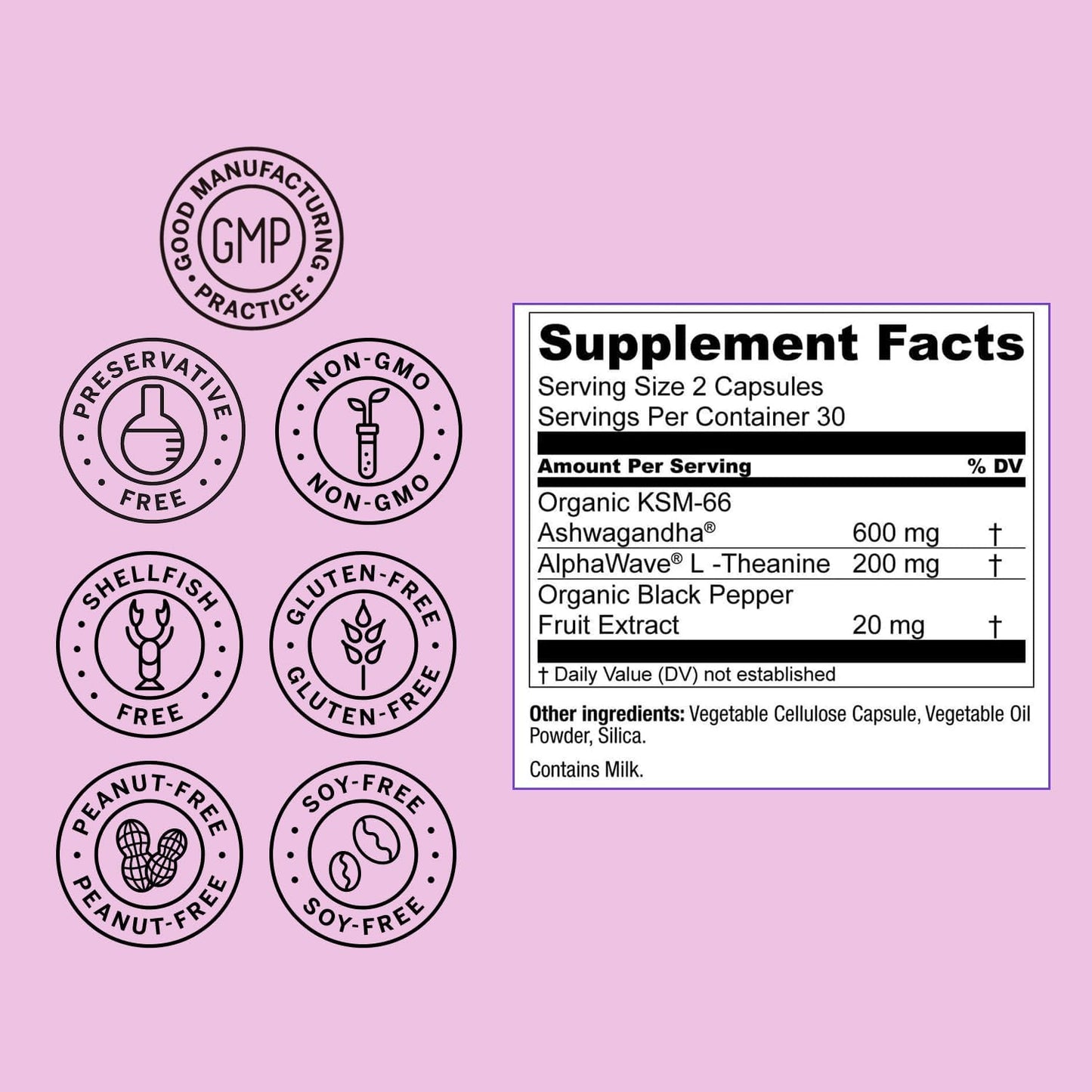Live Conscious KSM-66 Ashwagandha Supplement w/L Theanine & AlphaWave - ZenWell Everyday Stress Relief, Cognitive, Brain Health - Ashwagandha for Men & Women - 60 Capsules